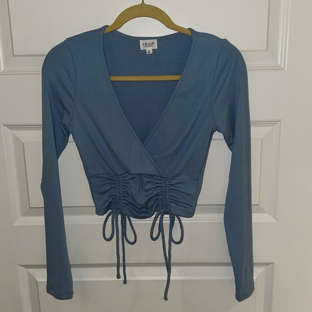Blue crop top